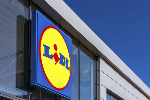 Aluminium-Verblendplatte - Lidl - ALUCOBOND - für Fassaden / für Außenwand / verklebt