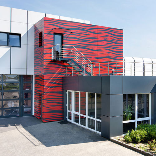 Paneel-Fassadenverkleidung - HEAD OFFICE ALUFORM GMBH - ALUCOBOND - Aluminium / Verbundwerkstoff / zum Einrasten