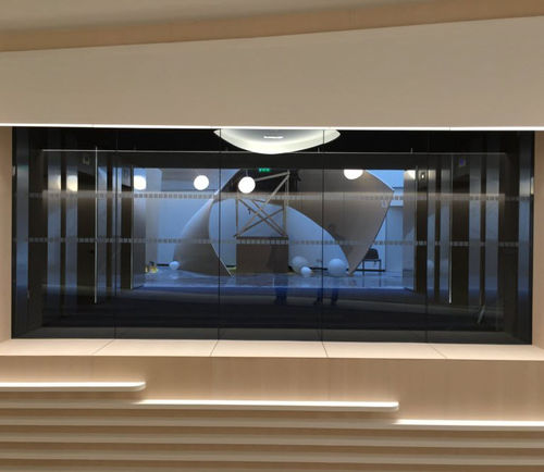 Festinstallierte Trennwand - ALUPROTEC-BAB - SVF - mit Glasfront / Aluminium / für Privatgebrauch
