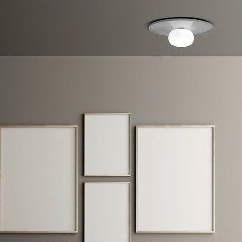 Moderne Deckenleuchte - POT - Miloox - rund / geblasenes Glas / Metall