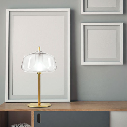 Tischlampe - X-RAY  - Miloox - Kupfer / Bronze / Borosilikatglas