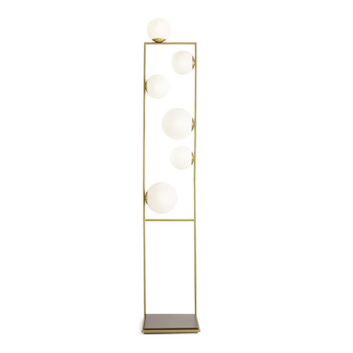 Bodenlampe - BUBLE - Miloox - Metall / Bronze / Opal