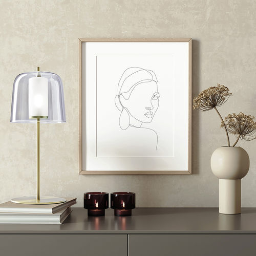 Tischlampe - FRIDA - Miloox - Metall / Glas / Borosilikatglas