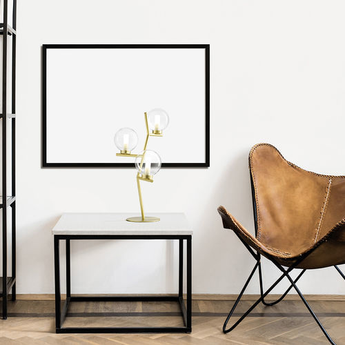 Tischlampe - CAMELY - Miloox - Metall / Glas / Borosilikatglas