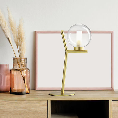 Tischlampe - CAMELY - Miloox - Metall / Glas / Borosilikatglas