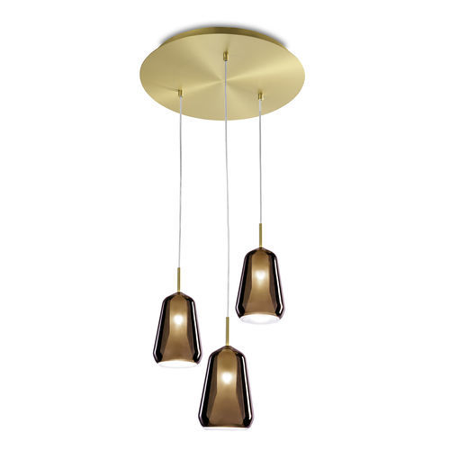 Hängelampe - X-RAY - Miloox - Kupfer / Bronze / Glas
