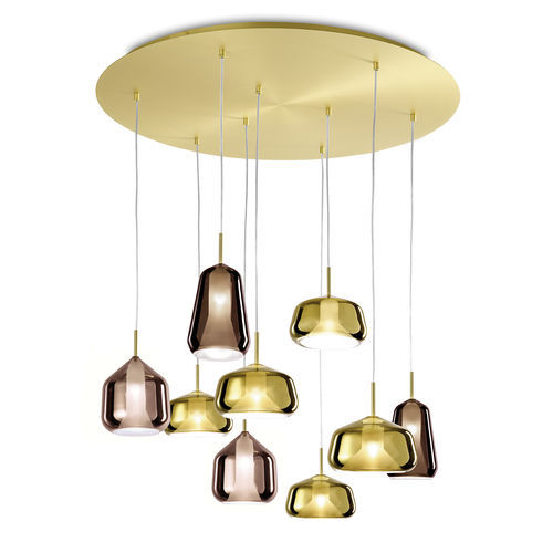 Hängelampe - X-RAY - Miloox - Kupfer / Bronze / Glas