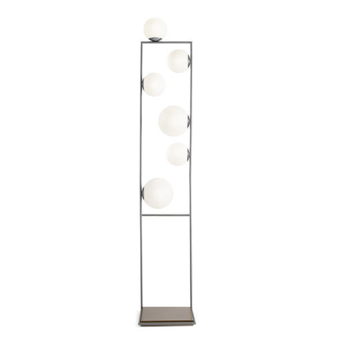 Bodenlampe - BUBLE - Miloox - Bronze / Stahl / Opal