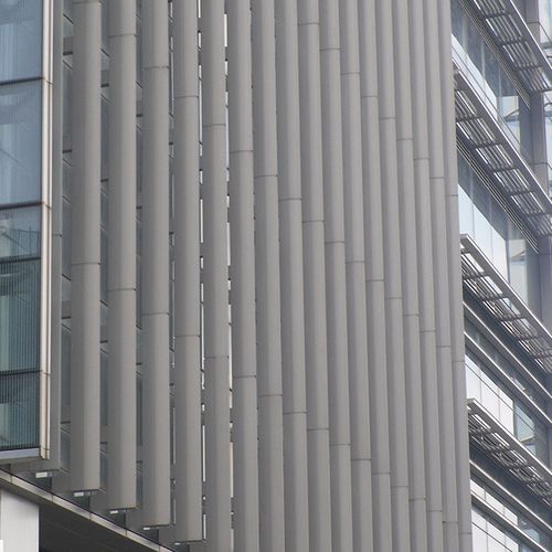 Aluminium-Sonnenschutzlamelle - M-City Aluminum Co., Ltd. - für Fassaden / vertikal / schwenkbar