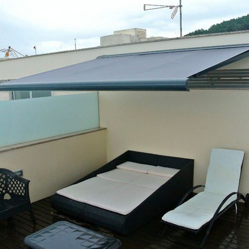 Kassettenmarkise - CHEBIKA - Sahara Pergolas - einziehbar / motorisiert / für Terrasse