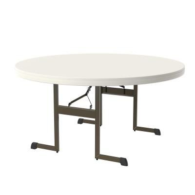 Moderner Tisch - 80313G - Lifetime - HDPE / Gestell aus heißlackiertem Stahl / rund