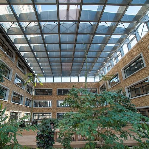 Stationärer Dachverglasung - ATRIUM - Forzon - mit Stahlstruktur / Aluminiumstruktur / transparent