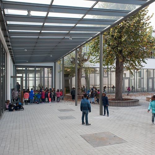 Vordach für Eingang - Forzon - Metall / Glas / schräg