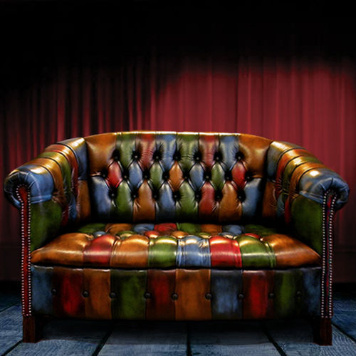 Chesterfield-Sofa - BYRON - Harleq - Leder / mehrfarbig / Zweisitzer