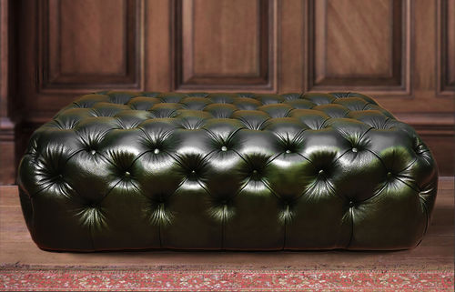 Chesterfield-Ottomane - Harleq - Leder / quadratisch / rechteckig