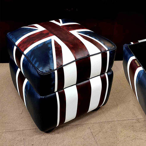 Moderne Ottomane - FLAG - Harleq - Leder / quadratisch / rechteckig