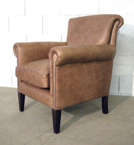 Clubsessel - ACAPULCO - Harleq - klassisch / Leder / Buche