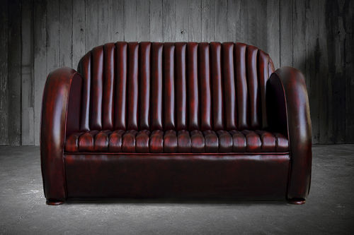 Kompaktes Sofa - AVIATOR - Harleq - Art Deco-Stil / für Empfangsbereich / Leder