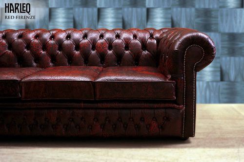 Modernes Sofa - FIRENZE - Harleq - Leder / mit Armlehnen / maßgefertigt
