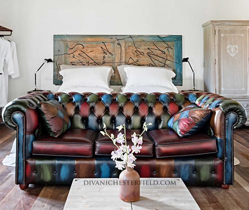 Bettsofa - CUSHION - Harleq - Chesterfield / Leder / handgefertigt