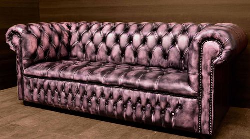 Chesterfield-Sofa - PINKY - Harleq - Leder / handgefertigt / rosa