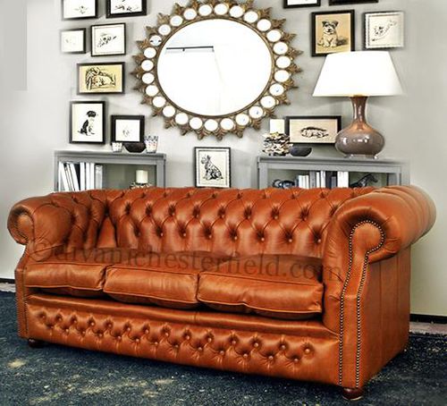 Chesterfield-Sofa - KNIGHTSBRIDGE - Harleq - Leder / handgefertigt / braun