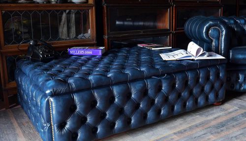 Chesterfield-Ottomane - HERITAGE  - Harleq - Leder / quadratisch / maßgefertigt