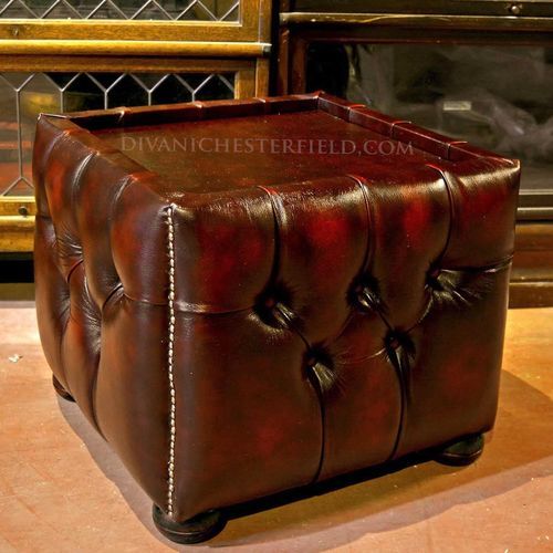 Chesterfield-Sitzkissen - CUSHION - Harleq - Leder / quadratisch / rechteckig