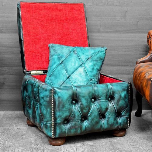 Holz-Aufbewahrungsbox - BOX - Harleq - Leder