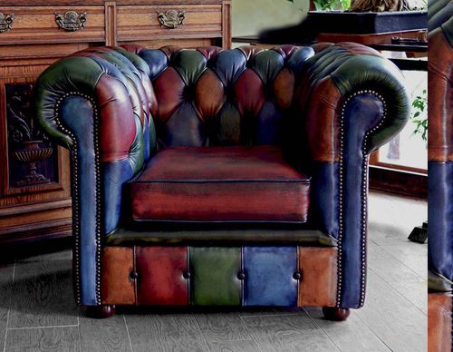 Chesterfield-Clubsessel - CUSHION  - Harleq - Leder / Buche / handgefertigt