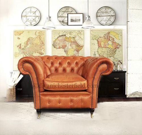 Chesterfield-Sessel - BUCKINGHAM - Harleq - Leder / Buche / handgefertigt
