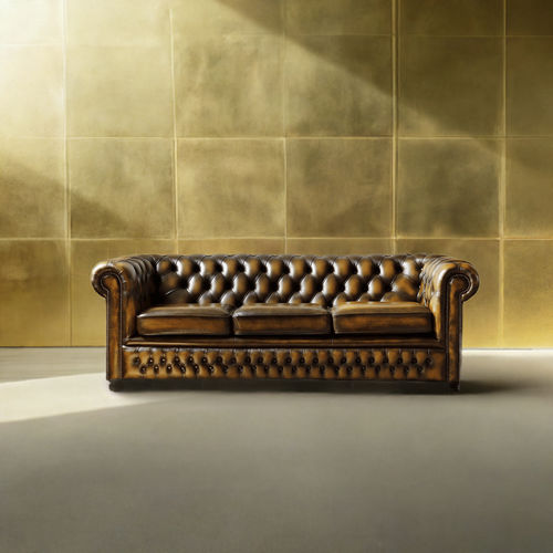 Bettsofa - CLUB  - Harleq - Chesterfield / Leder / mit Armlehnen