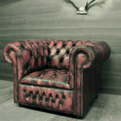 Moderner Sessel - PINKY - Harleq - Leder / grau / mit Armlehnen