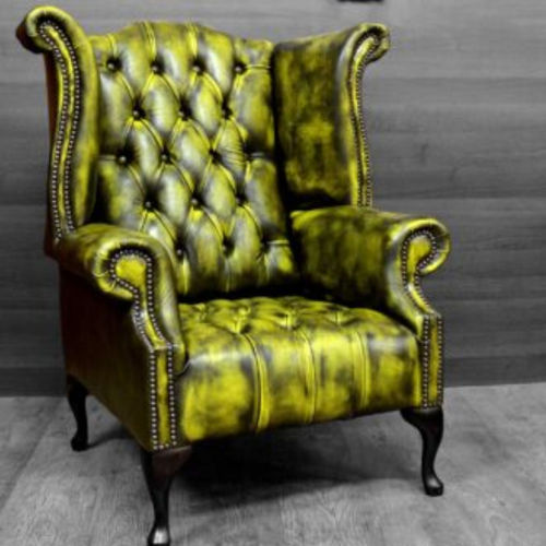 Moderner Sessel - LEMON - Harleq - Leder / blau / grün
