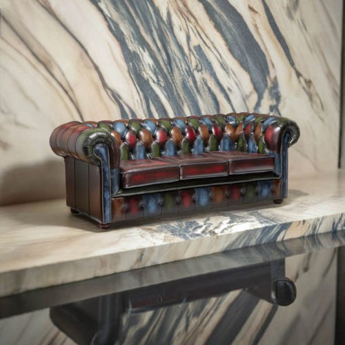 Vintage-Sofa - Harleq - Leder / maßgefertigt / Club