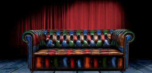 Vintage-Sofa - Harleq - Leder / maßgefertigt / Club