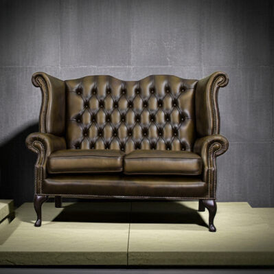 Chesterfield-Sofa - QUEEN ANNE - Harleq - Buche / Hochlehner / maßgefertigt