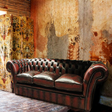Modernes Sofa - BUCKINGHAM - Harleq - Leder / rot / grün