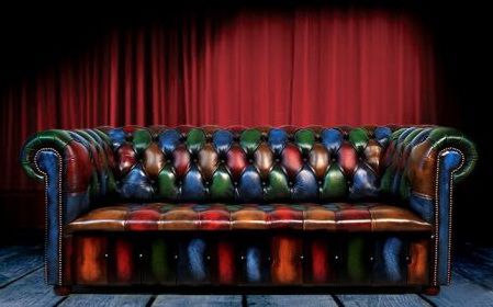 Chesterfield-Sofa - DEVIL  - Harleq - Leder / schwarz / mehrfarbig
