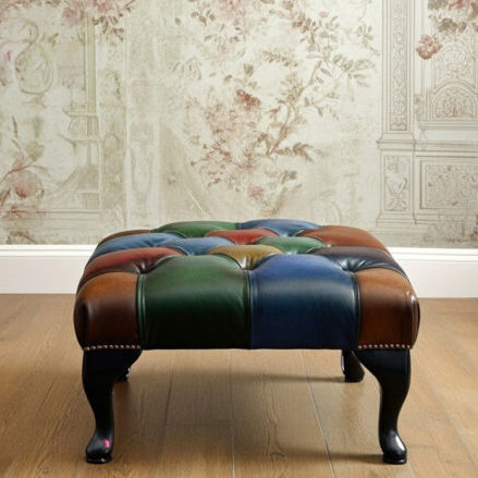 Chesterfield-Fußschemel - QUEEN ANNE - Harleq - Leder / für den Innenraum / für Gewerbegebrauch