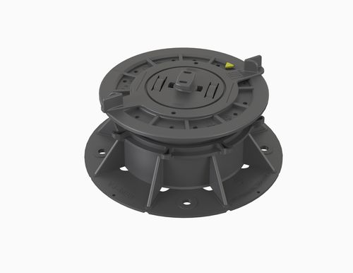 Doppelboden-Stelzlager / Polypropylen - VersiJack® VJ-F2 52.5–76.5 mm - Elmich Pte Ltd - für Außenbereich / für den Innenraum / regelbar