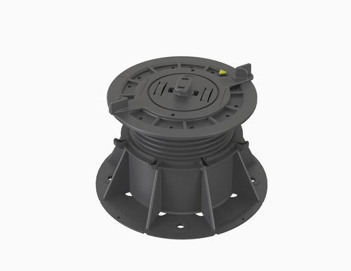 Doppelboden-Stelzlager / Polypropylen - VersiJack® VJ-F3 76.5–119.5 mm - Elmich Pte Ltd - für Außenbereich / für den Innenraum / regelbar