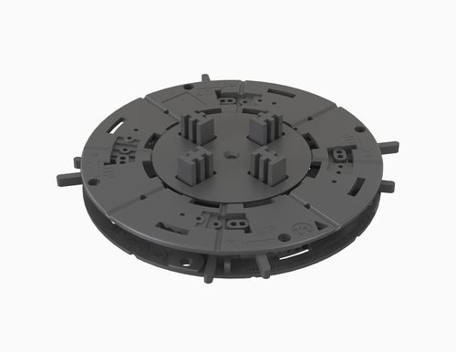 Doppelboden-Stelzlager / Polypropylen - SpiraPave® SP-T11 12–18 mm - Elmich Pte Ltd - für Außenbereich / für den Innenraum / regelbar