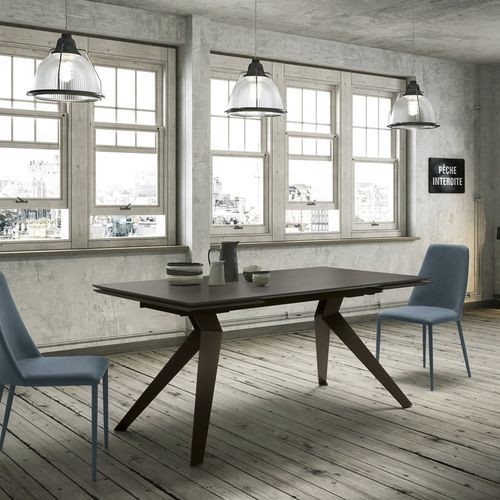 Moderner Tisch - REMEDY - ZAMAGNA ITALIA - Eiche / lackiertes Glas / Laminat