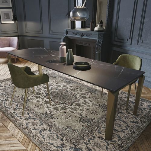 Moderner Tisch - DIAMOND - ZAMAGNA ITALIA - Glas / Laminat / Keramik