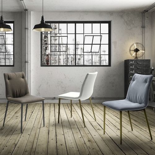 Moderner Stuhl - GRACE A - ZAMAGNA ITALIA - für Außenbereich / Stoff / Leder