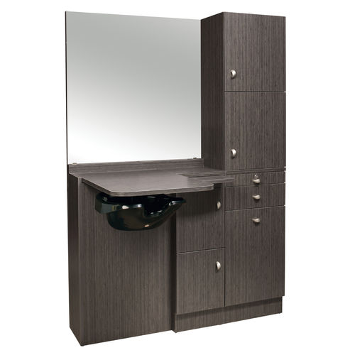 Moderner Schminktisch - EP-260-SQ - kaemark - Laminat / für Frisörsalon / für Friseursalon