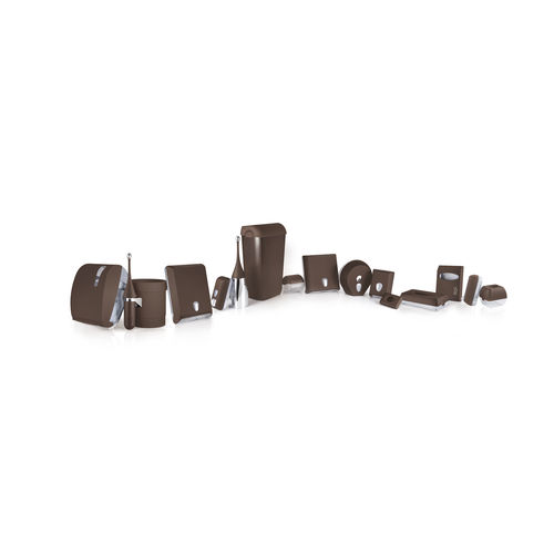 Kunststoff-Badezimmerset - LINEA COLORED - BROWN - MAR PLAST Group S.p.A. - bodenstehend / wandmontiert / freistehend
