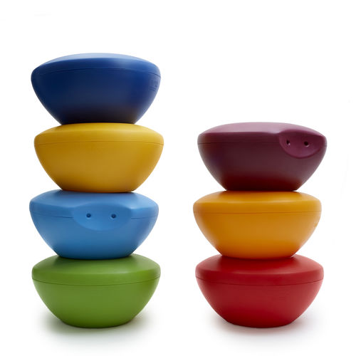 Moderner Hocker - SCOOPI© - manga street - Polyethylen mit niedriger Dichte (LDPE) / Gestell aus Kunststoff / mit Mittelfuß
