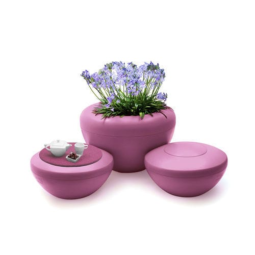Recyclingkunststoff-Pflanzkübel - Scoop & Scoopi Flower - manga street - konisch / auf Rollen / mit Sockel